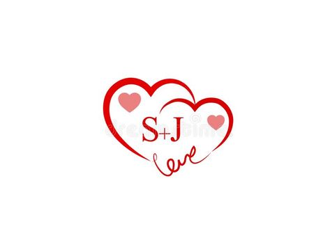 Illustration about SJ initial logo letter with heart shape red colored, logo design for wedding invitation, wedding name and business name. Illustration of decoration, gold, initial - 129808826 Sj Wallpaper Letter, Sj Name Dp Love, J S Love Images, Sj Letter Images, Sj Name Dp, S J Letter Design Love, S And J Letters Love, J And S Letters Love, Sj Logo Design