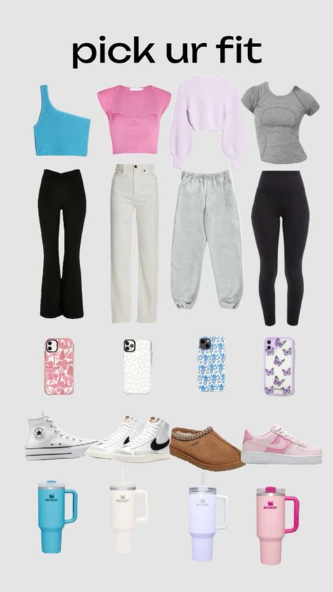 Pick ur fit 🛍️ Outfit Picker App, Pick Ur Fit, Pick Ur Outfit, Stater Pack Girl Outfit, Shuffles By Pinterest Outfits, Preppy Summer, Dream Closet, Cute Outfits, Outfit Inspo