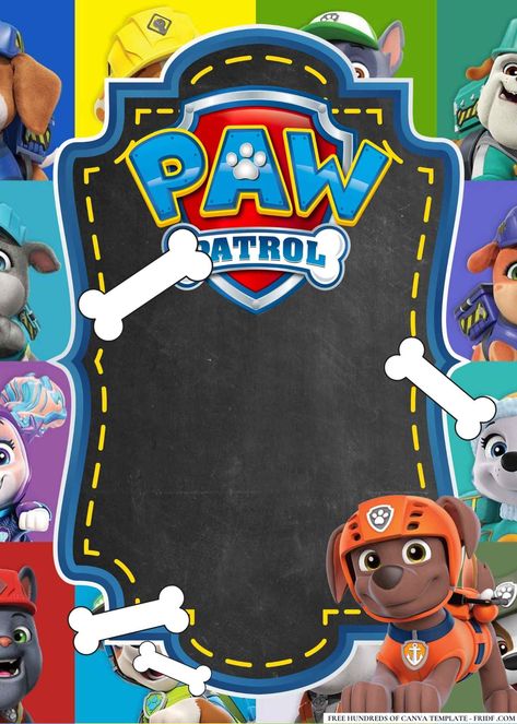 FREE Editable Paw Patrol Birthday Invitations Paw Patrol Stickers, Paw Patrol Birthday Invitations, Curious George Birthday, Mickey Mouse Clubhouse Birthday, Paw Patrol Birthday Party, Elmo Birthday, Paw Patrol Birthday, Happy Party, Mini Figurine