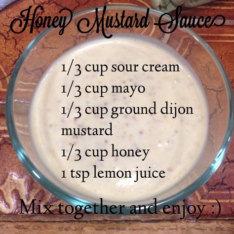 Honey Mustard Sauce (similar to Bennigan's). Popeyes Wild Honey Mustard Sauce, Honey Mustard Sauce, Mustard Sauce, Wild Honey, Salad Dressings, Honey Mustard, Dijon Mustard, Delicious Salads, Copycat Recipes