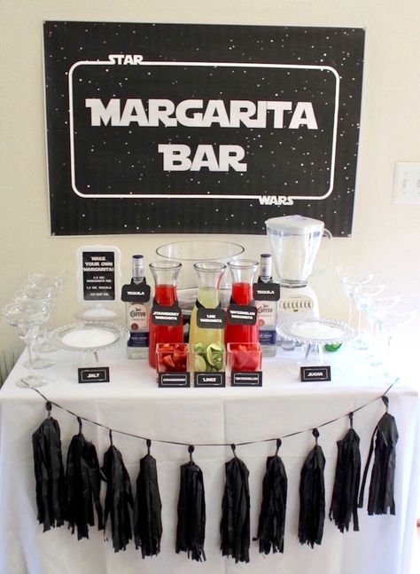 21st Birthday Party Themes, Star Wars Themed Birthday Party, Husbands Birthday, Star Wars Baby Shower, Margarita Bar, Star Wars Theme Party, Adult Party Themes, Star Wars Decor, Star Wars Birthday Party