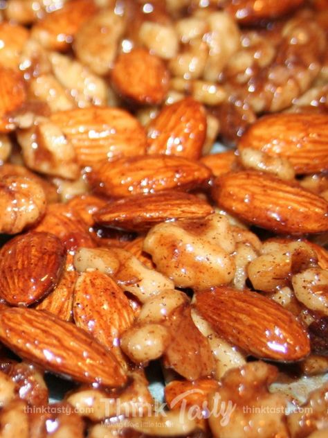 Turn a bag of plain old walnuts or almonds into extra special honey glazed nuts Glazed Nuts Recipe, Honey Glazed Walnuts, Glazed Nuts, Glazed Walnuts, Honey Glazed, Clam Recipes, School Vacation, Nut Recipes, Honey Glaze