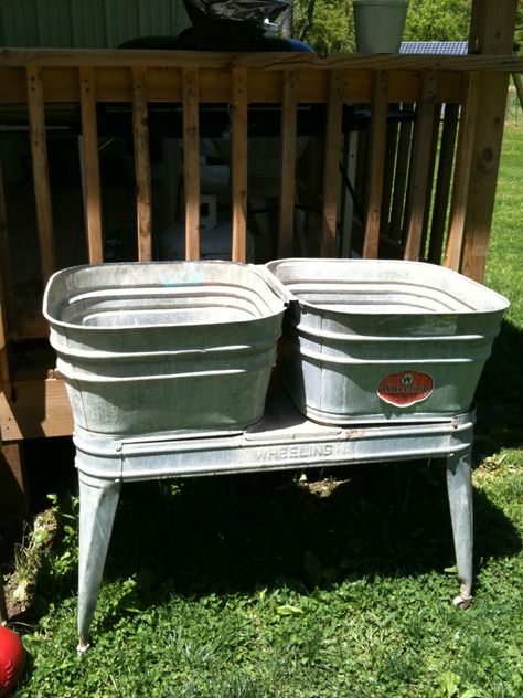 Galvanized Wash Tub, Porch Planter, Wash Sink, Galvanized Buckets, Porch Planters, Wash Stand, Beer Cooler, Wash Tubs, Vintage Laundry