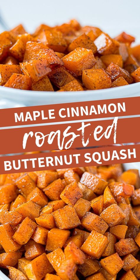 Cinnamon Butternut Squash, Butternut Squash Side Dish, Butternut Recipes, Winter Squash Recipes, Roasted Vegetable Recipes, Butternut Squash Recipes, Veggie Side Dishes, Roasted Butternut Squash, Roasted Butternut