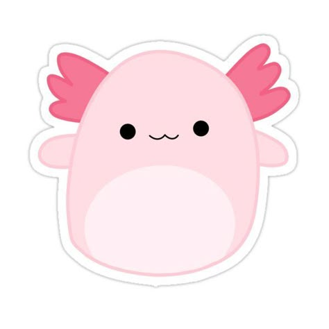 Squishmallow Art, Axolotl Squishmallow, Positivity Stickers, Preppy Stickers, Cute Laptop Stickers, Stickers Kawaii, Stickers Art, Paper Animals, Stickers Cute