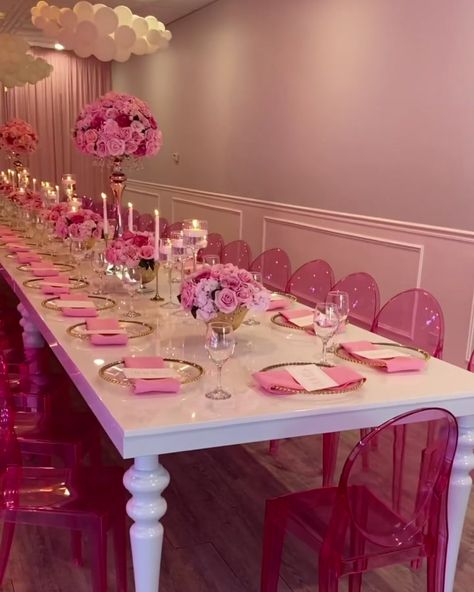 Cindy’s 30 shades of pink... - Chicagoland Luxe Rentals Shade Of Pink Party Decor, 60 Shades Of Pink Birthday Party, Different Shades Of Pink Party, Shades Of Pink Birthday Dinner, Shades Of Pink Party Decor, Shades Of Pink Dinner Party, 16 Shades Of Pink Party Ideas, 20 Shades Of Pink Party, Pink Sweet 16 Theme