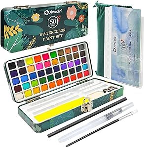 Metallic Watercolor, Travel Watercolor, Sketching Pencil, Water Brush Pen, Watercolor Travel, Natural Sponge, Watercolor Kit, Watercolor Paint Set, Water Brush