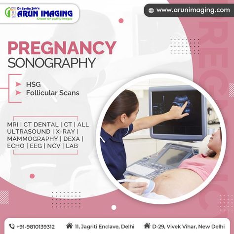 Being a leading Diagnostics Centre in Delhi, we offer an extensive range of Pregnancy Sonography. Book your appointment today: www.arunimaging.com Call us for more info: +91-9810139312 Diagnostic Centre, Medical Ultrasound, Preventive Healthcare, Therapy Exercises, Physical Therapy Exercises, Creative Labs, Blood Test, Book Your Appointment, Creative Ads