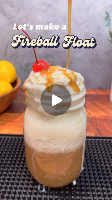 Tipsy Goat Cocktails on Instagram: "Fireball Float 🔥🍨 Ingredients - 3oz Fireball - Cream Soda - Vanilla Ice Cream - Caramel Syrup #cocktailrecipes #cocktails #cocktail #drinkrecipes #drinks #mixology #cocktailtime #drink #drinkstagram #cocktailporn #shots #shotrecipes" Fireball And Cream Soda, Cream Caramel, Caramel Syrup, Shot Recipes, Cream Soda, Vanilla Ice, Vanilla Ice Cream, Mixology, Cocktail Recipes