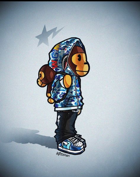 Roadman Wallpapers, Bape Cartoon, Bape Art, Trippy Cartoon, Jordan Logo Wallpaper, Kaws Wallpaper, Anime Rapper, Album Artwork Cover Art, Baby Milo