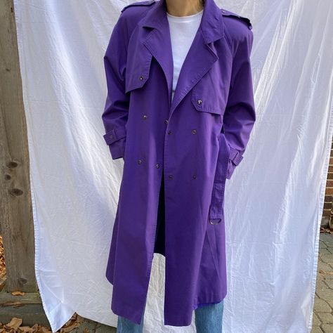 Purple Trench Coat Purple Trench Coat Outfit, Purple Trench Coat, Army Coat, Purple Wrap, Trench Coat Outfit, Purple Coat, Wrap Jacket, Trench Jacket, Pretty Clothes