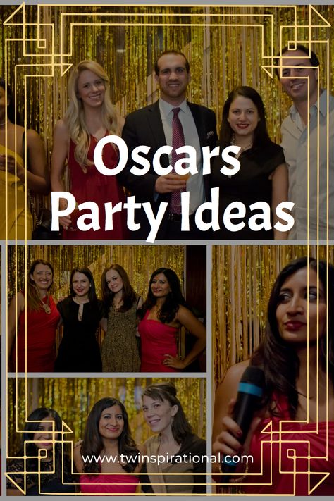 The Oscars are coming soon, and there's no better way to celebrate the event than to host an awards night party. Whether you're looking for decorations, food, drinks, or desserts, we've got it covered! Impress your guests this year with these entertaining and creative Oscars party ideas, from fun photobooth props to tasty cocktails, delicious cakes and more. Follow us for more Oscars ideas to make your gathering unforgettable! Night At The Oscars Theme Party Outfit, Night At The Oscars Theme Party, Oscar Night Party Ideas, Oscars Party Outfit, Oscar Party Ideas, Movie Star Party, Oscar Party Decorations, Oscars Theme Party, Celebrity Events