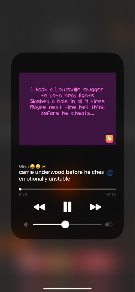 “Maybe next time, he’ll think before he cheats” Before He Cheats, Maybe Next Time, Emotionally Unstable, Play List, Louisville Slugger, List Ideas, Carrie Underwood, Carry On, Songs