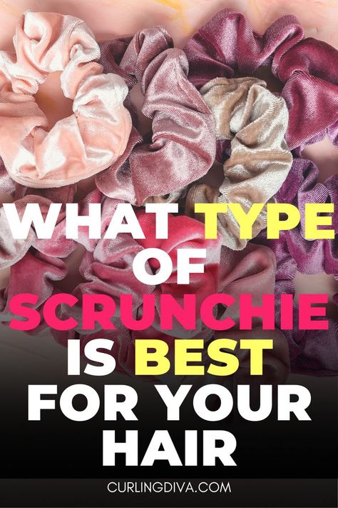 By now, you might already be ready to make the switch to scrunchies. But which one should you buy for your hair? We’ve tackled below the common materials used in scrunchies. Cotton If you’re into making your own scrunchie, you can start with cotton, as it is an easier material to work with. However, cotton scrunchies aren’t the best ones for your mane. It is a quick absorbent fabric, sucking moisture and sebum out of your hair. Cotton Scrunchies, Help Hair Growth, Thick Curly Hair, Latest Hair Trends, Hair Essentials, The Switch, Trending Hairstyles, Fashion People, What Type