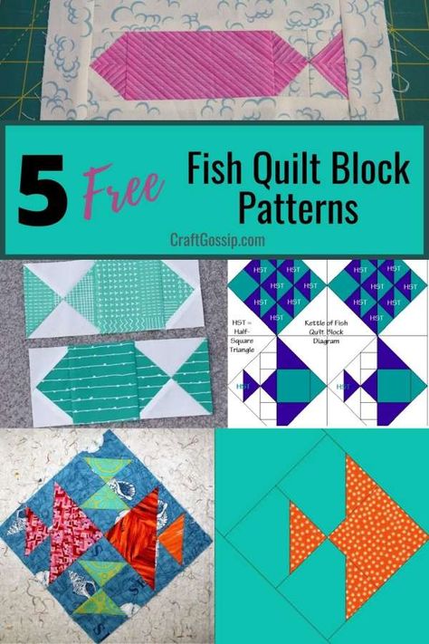 Fish Quilt Blocks Free Pattern, Quilt Fish Pattern, Quilted Fish Pattern, Fish Block Quilt Pattern, Free Fish Quilt Block Pattern, Paper Pieced Fish Quilt Patterns Free, Fish Quilting Patterns, Starfish Quilt Block, Fish Quilt Patterns Free