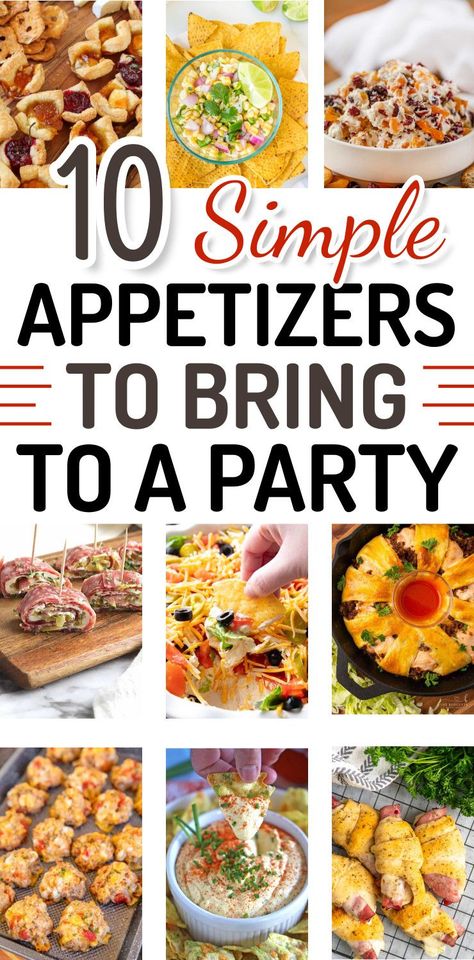 Simple Appetizers To Bring To A Football Game Day Party + LOTS of easy appetizers for a party, make ahead finger foods and group appetizers for feeding a crowd on a budget Easy Apps For Party, Group Appetizers, Fall Finger Foods For Party, Heavy Appetizers Party, Make Ahead Finger Foods, Easy Appetizers For A Party, Cold Party Appetizers, Appetizers For A Party, Potluck Appetizers