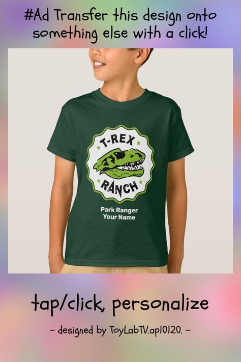 T-Rex Ranch Park Ranger Dark Kids T-Shirt - tap/click to get yours right now! #affiliatelink #parkranger, #trexranch, #toylabtv T Rex Ranch Birthday, College Research, Rangers Shirt, Quality Hoodies, Gifts For Anyone, Park Ranger, Awesome Gifts, Women Tshirt, Cool Hoodies