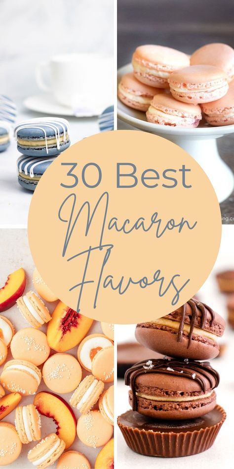 Spring Macarons Flavors, Easy Maccoroons, Easy Macaroon Recipes For Beginners, Macaroon Recipes For Beginners, Summer Macaron Flavors, Fun Macaron Flavors, Macrons Recipes Flavors, Macrons Recipes, Italian Macaroons