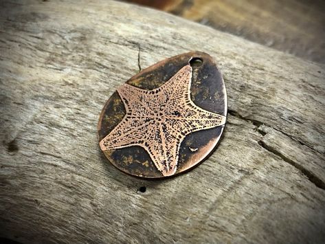 Etched copper jewelry