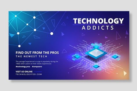 Event Advertisement, Technology Event, Creative Office Decor, Banner Design Inspiration, Vector Technology, Business Poster, Futuristic Background, Business Banner, Event Banner