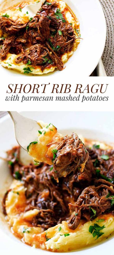 Slow Cook Short Ribs, Short Rib Ragu, Cooking Short Ribs, Short Rib, God Mat, Think Food, Beef Dinner, Rib Recipes, Ultimate Comfort Food