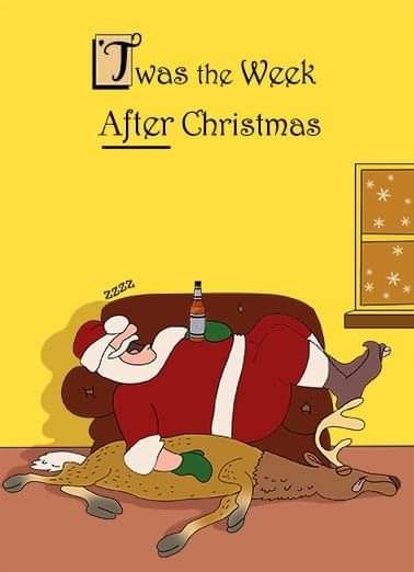 The Day After Christmas Humor, Santa Relaxing After Christmas, Day After Christmas Quotes Funny, After Christmas Quotes Funny, Day After Christmas Humor, Good Morning Meme, Winter Humor, Funny Christmas Jokes, Christmas Sunday