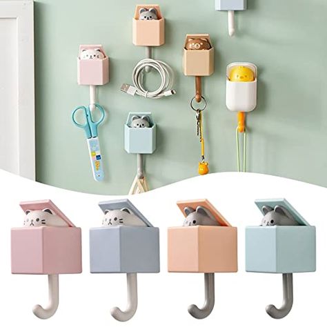 Utility Wall, Hanging Hats, Cat Key, Activity Room, Adhesive Wall Hooks, Kawaii Room Decor, Future Apartment Decor, Wall Key Holder, Key Hanger