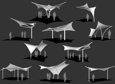 tensileshadeproducts.com products.php Sun Sails, Membrane Structure, Canopy Architecture, Tensile Structures, Pavilion Architecture, Genius Loci, Tent Design, Patio Shade, 3d Studio