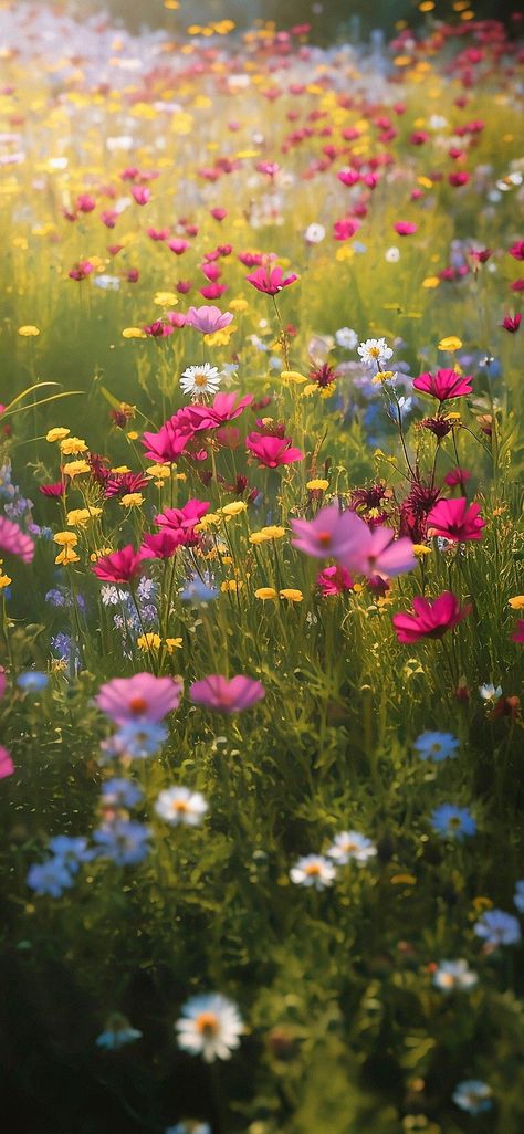 Wild Flowers Iphone Wallpaper, Lock Screen Scenery, Springtime Wallpaper Iphone, Vibrant Nature Aesthetic, Wild Flowers Aesthetic Wallpaper, Wildflower Wallpaper Aesthetic, Spring Background Wallpapers Iphone, Wildflower Phone Wallpaper, Spring Meadow Aesthetic