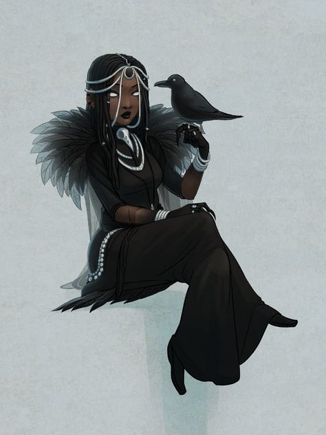 The Raven Queen, Goth Mom, Raven Queen, Black Characters, Black Anime Characters, Black Artwork, Black Cartoon, The Raven, Witch Art