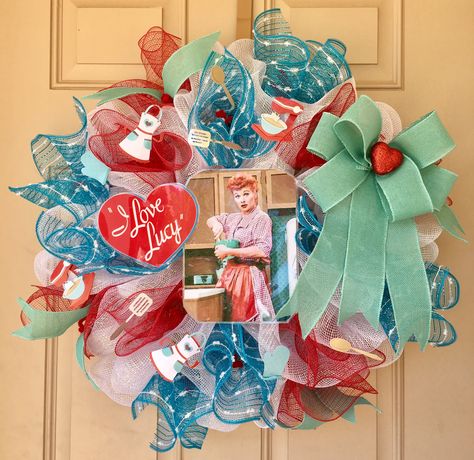 I Love Lucy Decor, I Love Lucy Party Decorations, Wreaths Design, 50th Bday, Party Things, Saint Joseph, Lucille Ball, Love Lucy, I Love Lucy