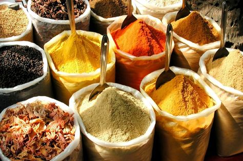 variety-of-spices Ayurveda Cooking, Japanese Spices, Daniel Fast Recipes, Studying Food, Spice Tins, Food Matters, Daniel Fast, Spices And Herbs, Indian Spices