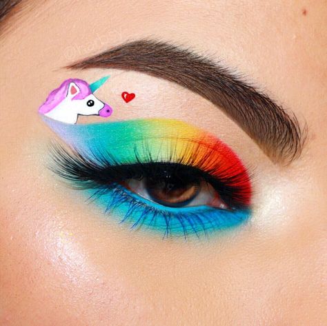 dinsta Unicorn Eyeshadow, Unicorn Eyes, Smile With Your Eyes, Lip Art Makeup, Barbie Makeup, Ethereal Makeup, Dope Makeup, Eye Tutorial, Creative Eye Makeup