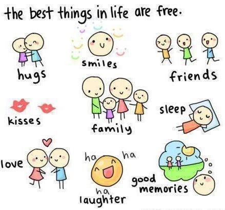 Cute life quote about happiness - The Best Things in Life Are Free Cute Happy Quotes, Cute Quotes For Life, Best Things In Life, Happy Thoughts, Family Love, Friends And Family, Cute Quotes, Happy Quotes, Great Quotes