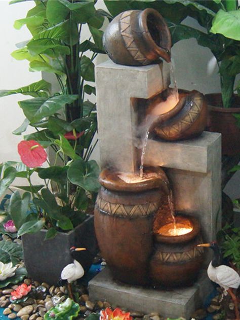 Feng Shui Fountain, Gardening Ideas, Water Tank, Feng Shui, Buddha Statue, Mood Board, Statue, Art