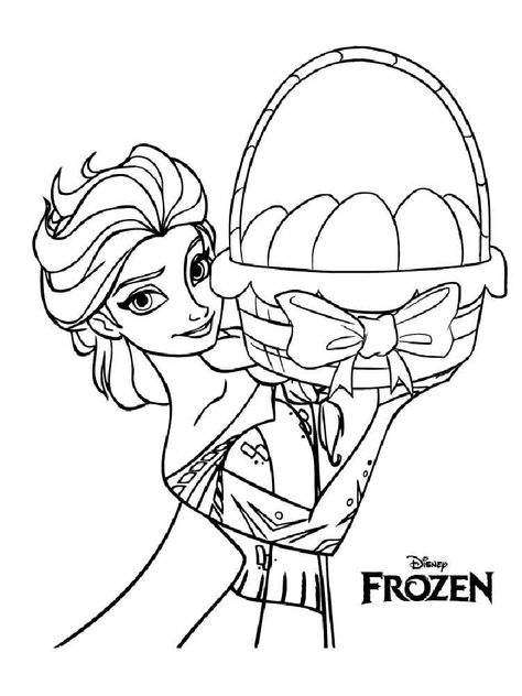 Disney Easter coloring pages. Free Printable Disney Easter coloring pages. Easter Coloring Pages Printable, Free Easter Coloring Pages, Elsa Coloring, Elsa Coloring Pages, Frozen Coloring Pages, Easter Coloring Book, Disney Princess Coloring Pages, Disney Easter, Easter Coloring