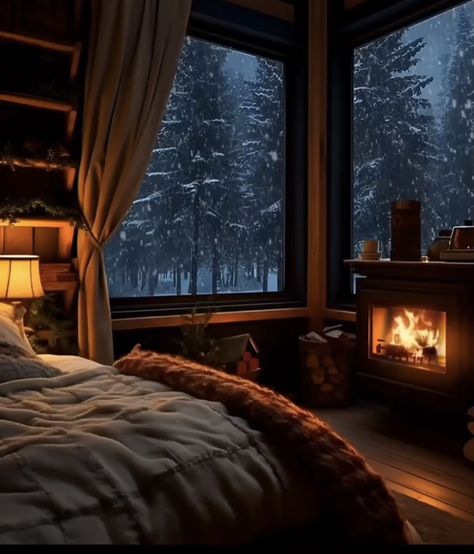 Cozy Winter Cabin, Cabin Aesthetic, Day Room, Cozy Place, Cozy Cabin, Cozy Room, Winter House, Dream Bedroom, A Fire