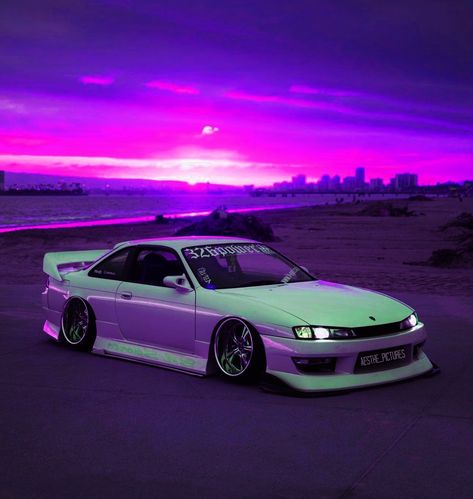 Nissan Silvia S14 Wallpapers, Aesthetic Jdm, Car Pfp, Car Purple, S14 Silvia, Purple Cars, Nissan Silvia S13, 240sx S13, S13 Silvia