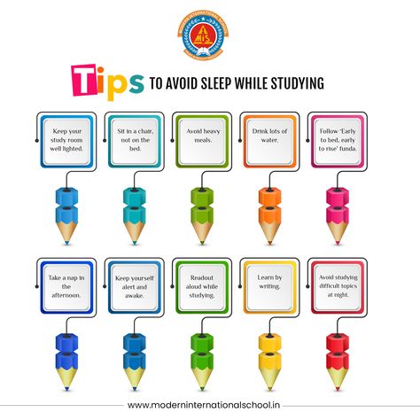 Tips to Avoid Sleep While Studying - Modern International School How To Avoid Sleep While Studying Tips, Tips To Avoid Sleep While Studying, How To Reduce Sleep While Studying, How To Avoid Sleep While Studying, Avoid Sleep While Studying, Education Major, Smart Class, Bed Early, Study Tips For Students