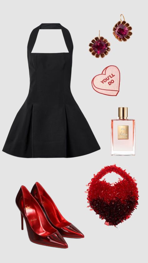 Valentine’s Day heartbreaker #red #cherryred #redaesthetic #popofred #heartbreak Old Outfits, Valentine Theme, Roblox Shirt, Chanel Makeup, Outfit Dress, Valentine's Day Outfit, Themed Outfits, Red Aesthetic, Valentine Heart