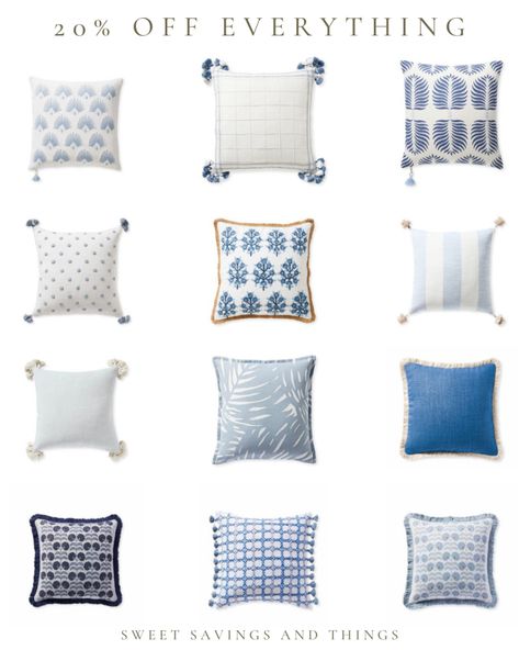 20% Off at Serena & Lily - Sweet Savings & Things Serena And Lilly, Serena Lily, Classic Southern, Coastal Blue, Spring Design, Serena & Lily, Sunbrella Fabric, Coffee Table Square, July 15