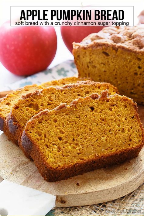 Apple Pumpkin Crumb Bread, Pumpkin Apple Bread Recipe, Pumpkin Applesauce Bread, Apple Pumpkin Bread, Pumpkin Apple Bread, The Best Pumpkin Bread, Best Pumpkin Bread, Bread Pumpkin, Apple Pumpkin