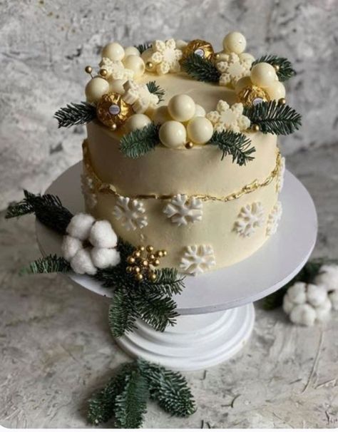 Chocolate Christmas Cake, Dessert Presentation, Christmas Cake Designs, Cooking Cookies, New Year's Cake, Winter Cake, Birthday Cakes For Women, Cakes For Women, Christmas Cooking