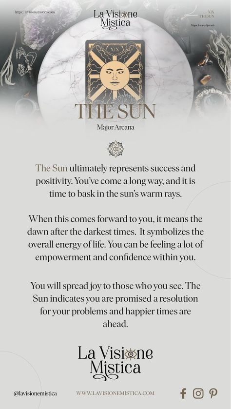 The Sun Card, The Sun Tarot, Tarot Meanings, Spiritual Love, Tarot Learning, Dream Interpretation, Major Arcana, Tarot Readers, Positive Messages