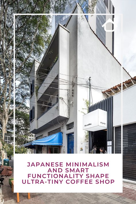 Japanese Coffee Shop, Japanese Coffee, Modern Coffee Shop, Small Coffee Shop, Minimalist Japanese, Japanese Minimalism, Black Throws, Cube Design, Coffee Shop Design