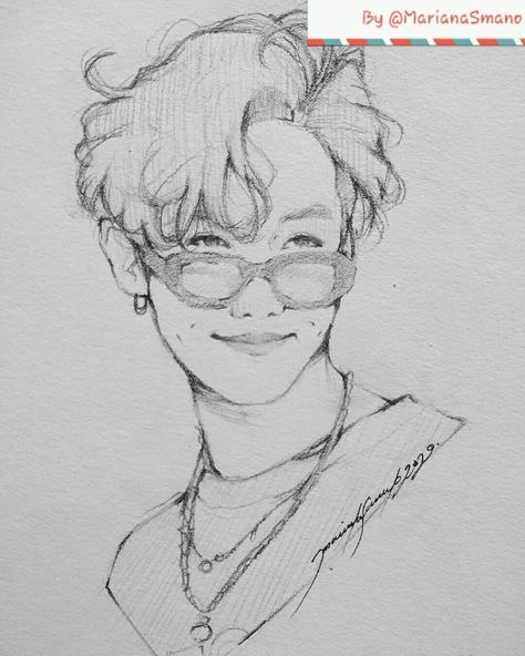 Jhope Drawing Pencil Easy, Jhope Sketch Easy, Bts Sketches Easy Simple, Hope Art, Kpop Drawings, Art Fanart, Easy Drawings Sketches, Fan Art Drawing, Art Drawings Sketches Creative