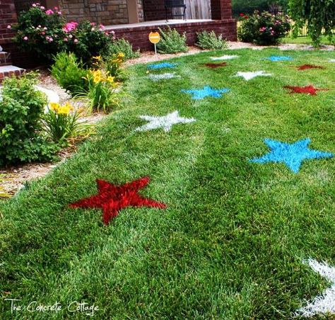 The {DIY Patriotic Lawn Stars} that everybody loves! Lawn Stars, Forth Of July, Fourth Of July Food, Patriotic Crafts, Patriotic Party, 4th Of July Decorations, Patriotic Holidays, July Crafts, 4th Of July Party