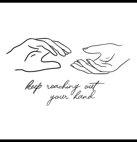 Two Hands Reaching Tattoo, Hands Reaching Tattoo, Tattoo Of Hands, Keep Reaching Out Your Hand, Bookish Tattoos, Hands Reaching Out, Reading Wall, About Books, Minimalist Tattoos