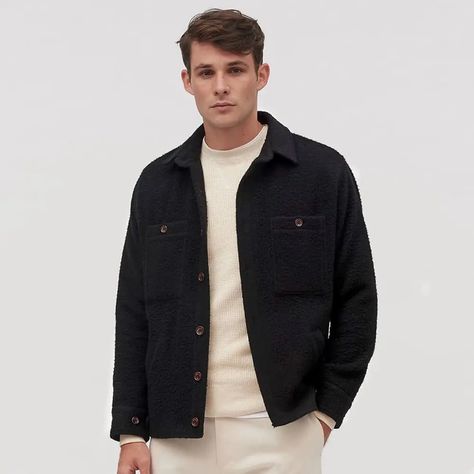 The Best Men’s Overshirt Jackets Brands: Shackets To Wear Year-Round Friends In Italy, Mens Overshirt, Wool Jackets, Indigo Textiles, Italian Luxury Brands, Western Jacket, Wool Shirt, Cotton Poplin Shirt, Men Fashion Casual Outfits