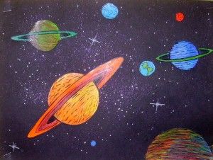 5th grade art/science project. Great picture resources. Value. perspective. Depth, Balance Space Art Projects, Outer Space Art, Space Project, Space Kids, 6th Grade Art, 4th Grade Art, 5th Grade Art, 3rd Grade Art, Art Lessons For Kids